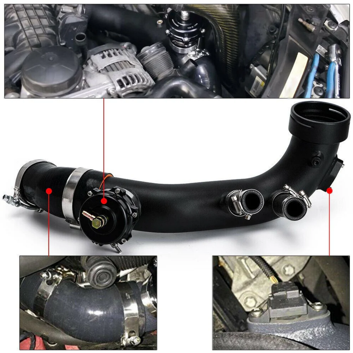 Cold Air Intake Charge Pipe Kit For BMW N54 E82 E88 135i E90 E92 E93 335i 335is 335xi with 50mm BOV EGRKIT Shop