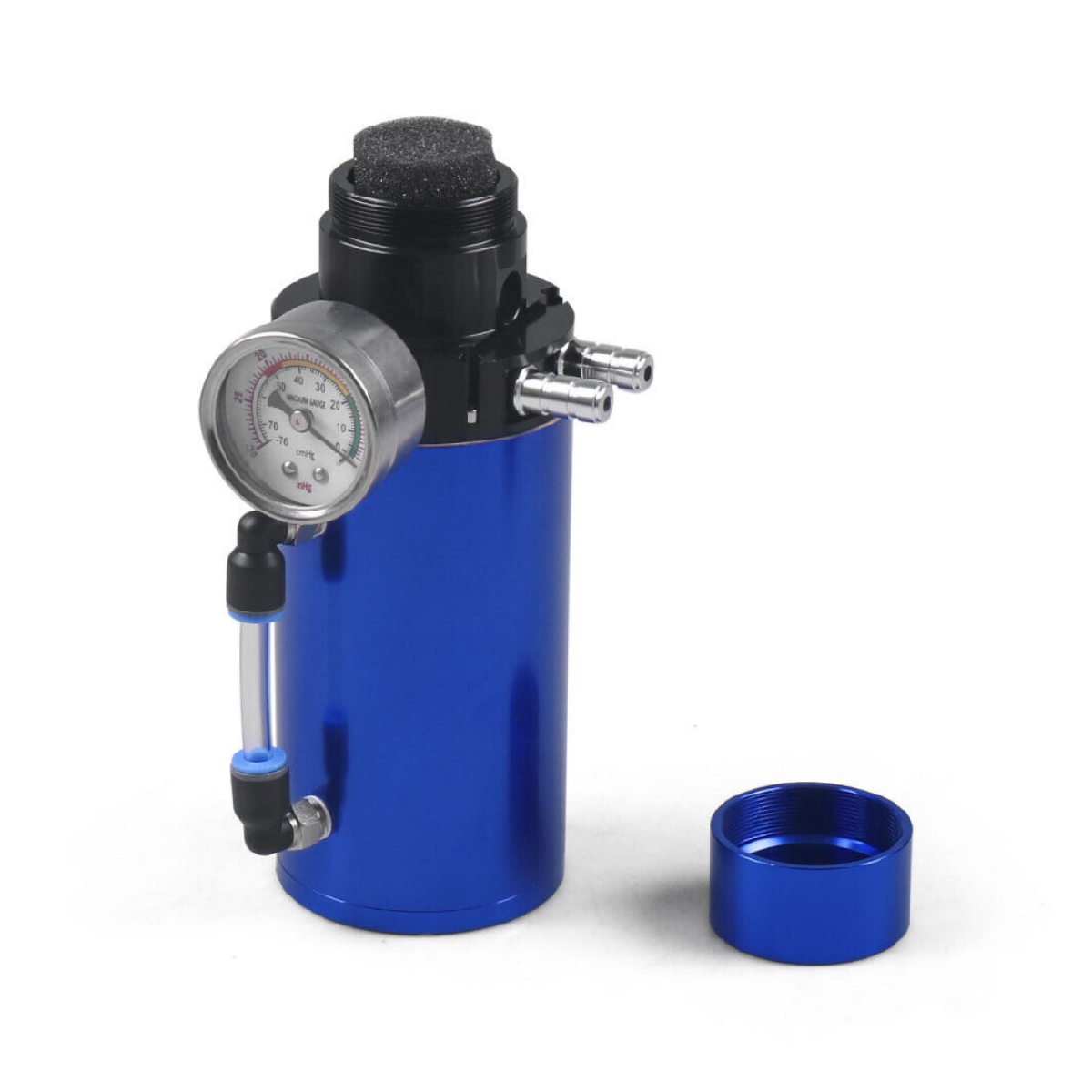 Universal Aluminum Oil Catch Can Tank Reservoir with Vacuum Pressure Gauge Oil Catch Tank EGRKIT Shop