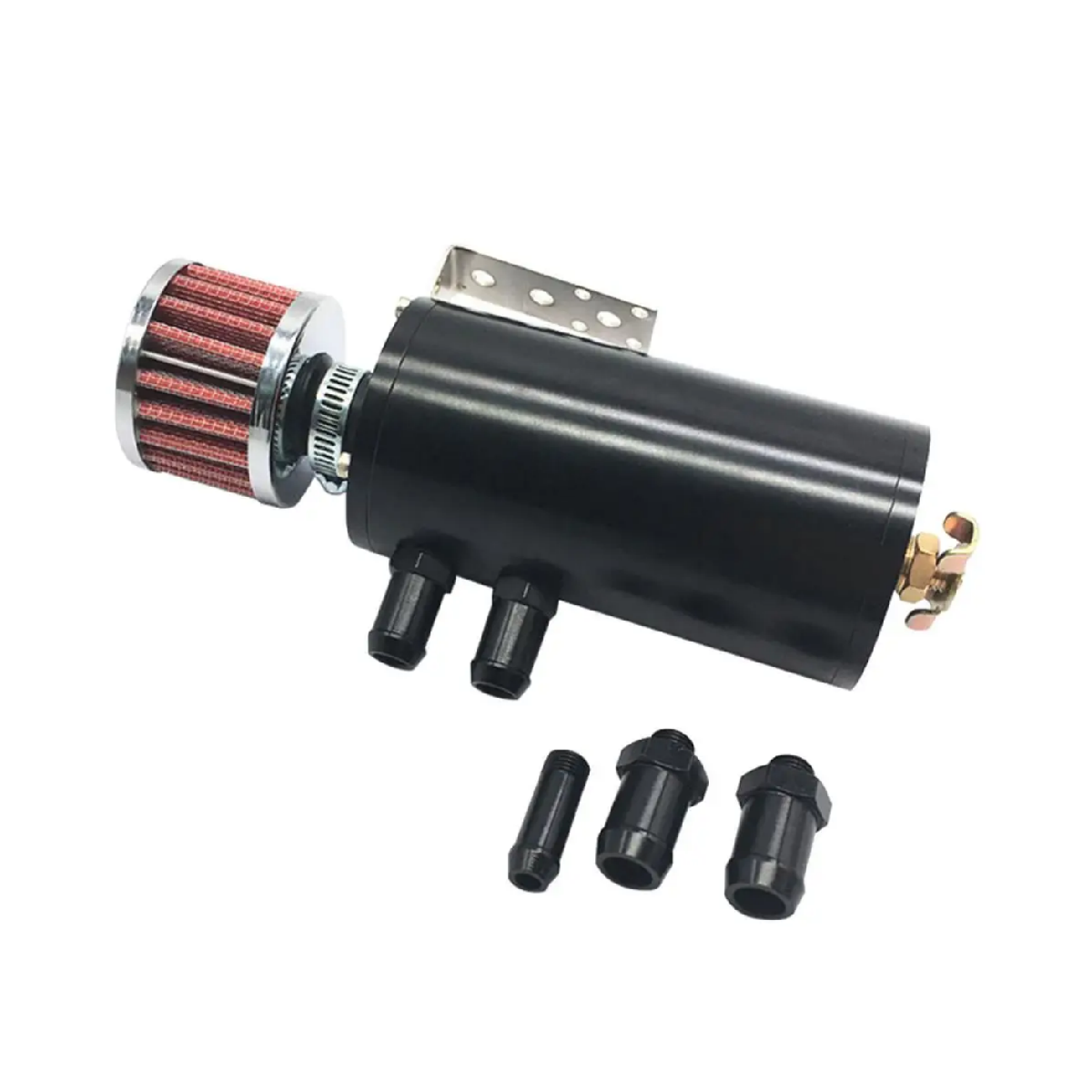 Aluminum Universal Oil Catch Can with Breather & Drain Tap 2LT Baffled Reservoir Tank Oil Catch Tank EGRKIT Shop