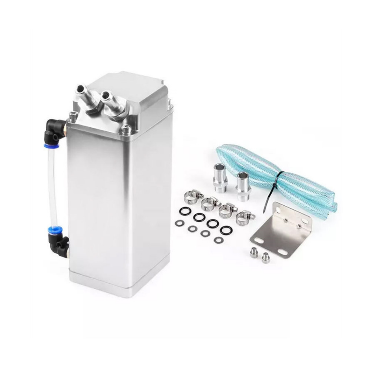 Aluminum 0.75L Baffled Billet 11MM 16MM Oil Catch Tank Square Reservoir Kit Universal Oil Catch Can oil catch can