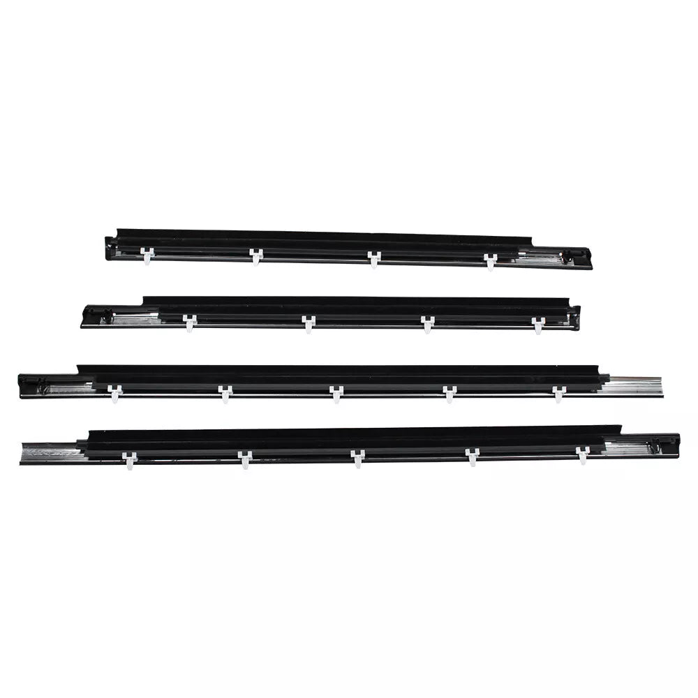 4Pcs Car Window Weatherstrip Black For Toyota Sequoia 1999-2007 Car Weatherstrip Window Moulding Trim 75710-0C010 75730-0C010 weatherstrip