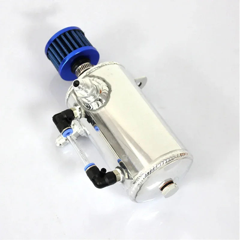 Universal 0.5L Aluminum Car Oil Catch Tank Can Reservoir Breather Air Filter oil catch can