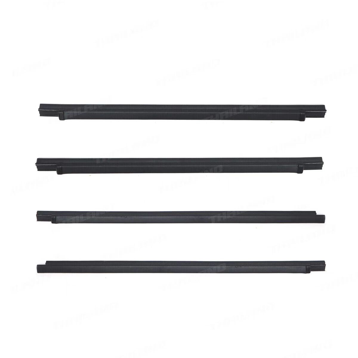 4Pcs Car Window Weatherstrip Black For Toyota Hilux 1998-2005 Car Weatherstrip Window Moulding Trim weatherstrip