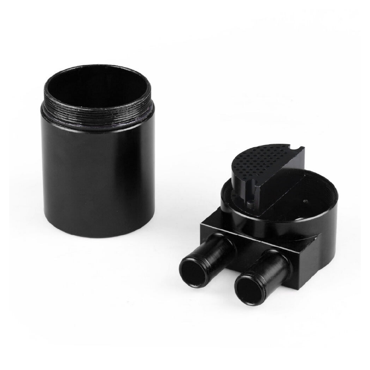 Billet Aluminum Oil Catch Can Tank Bottle Baffled For BMW N54 335i 535i Black oil catch can