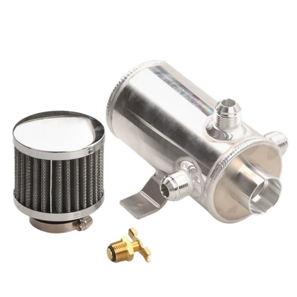 Universal Oil Catch Tank Can Aluminum AN10 3 Port Baffled Breather Filter 750ml Reservoir oil catch can