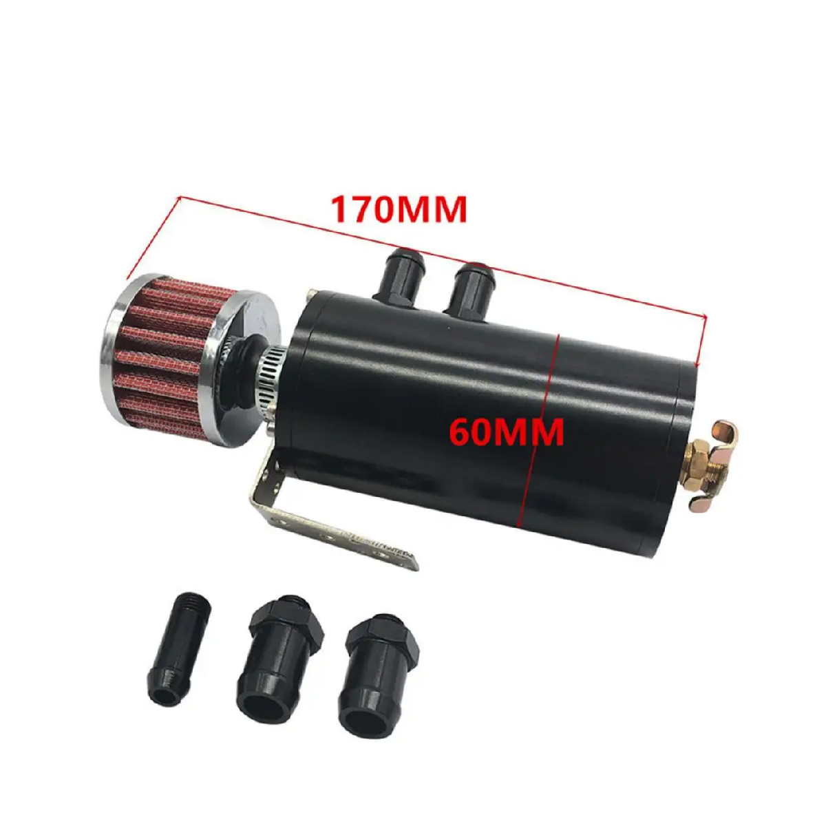 Aluminum Universal Oil Catch Can with Breather & Drain Tap 2LT Baffled Reservoir Tank Oil Catch Tank EGRKIT Shop
