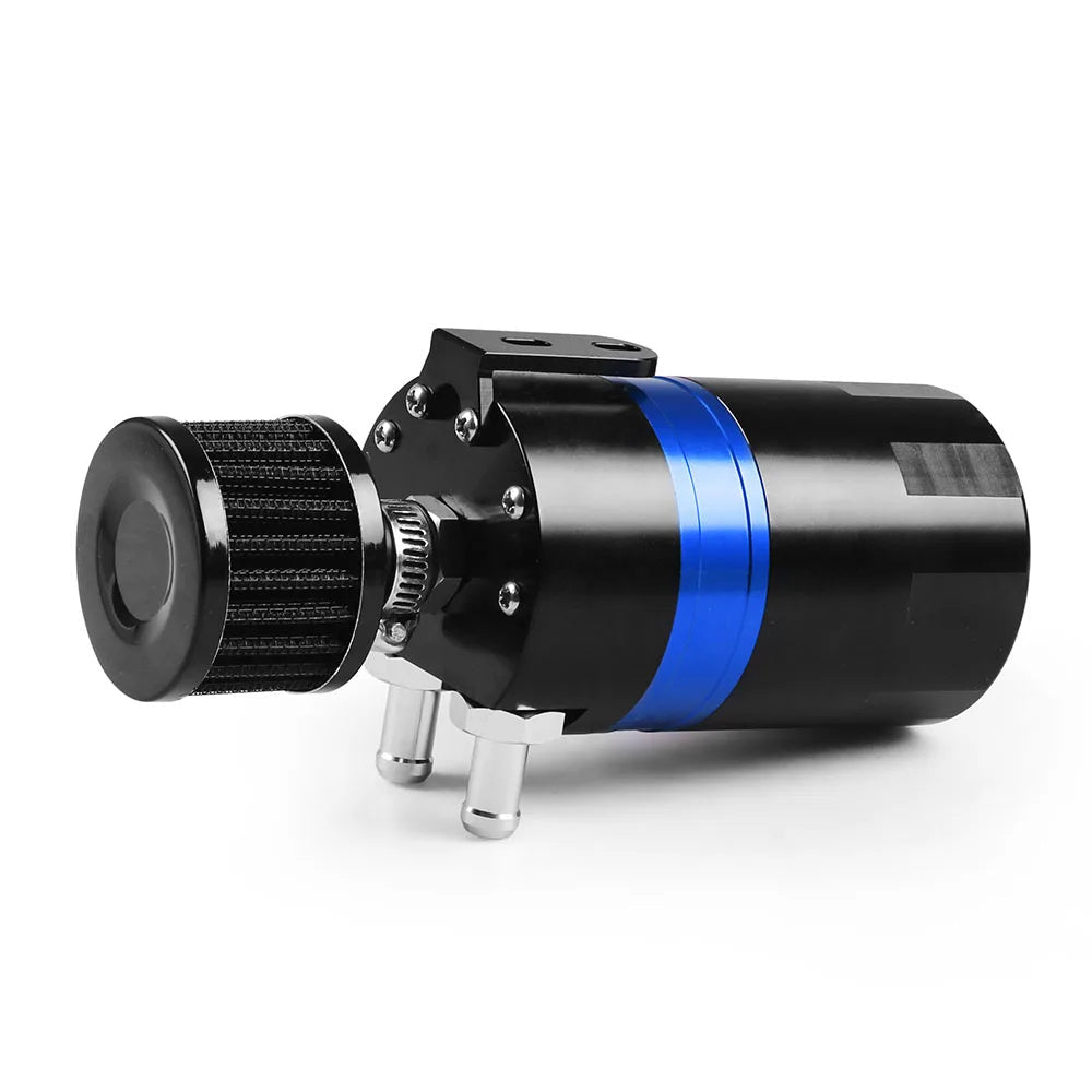 Aluminum Universal Oil Catch Can Kit Reservoir Polish Baffled Oil Catch Tank with Air Filter oil catch can
