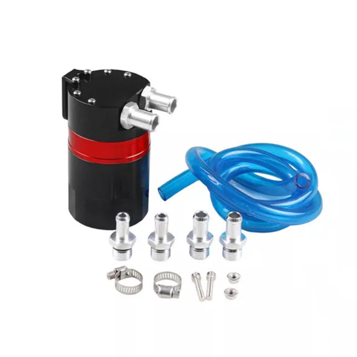 Aluminum Universal Oil Catch Can Kit Reservoir Polish Baffled Oil CatchTank oil catch can