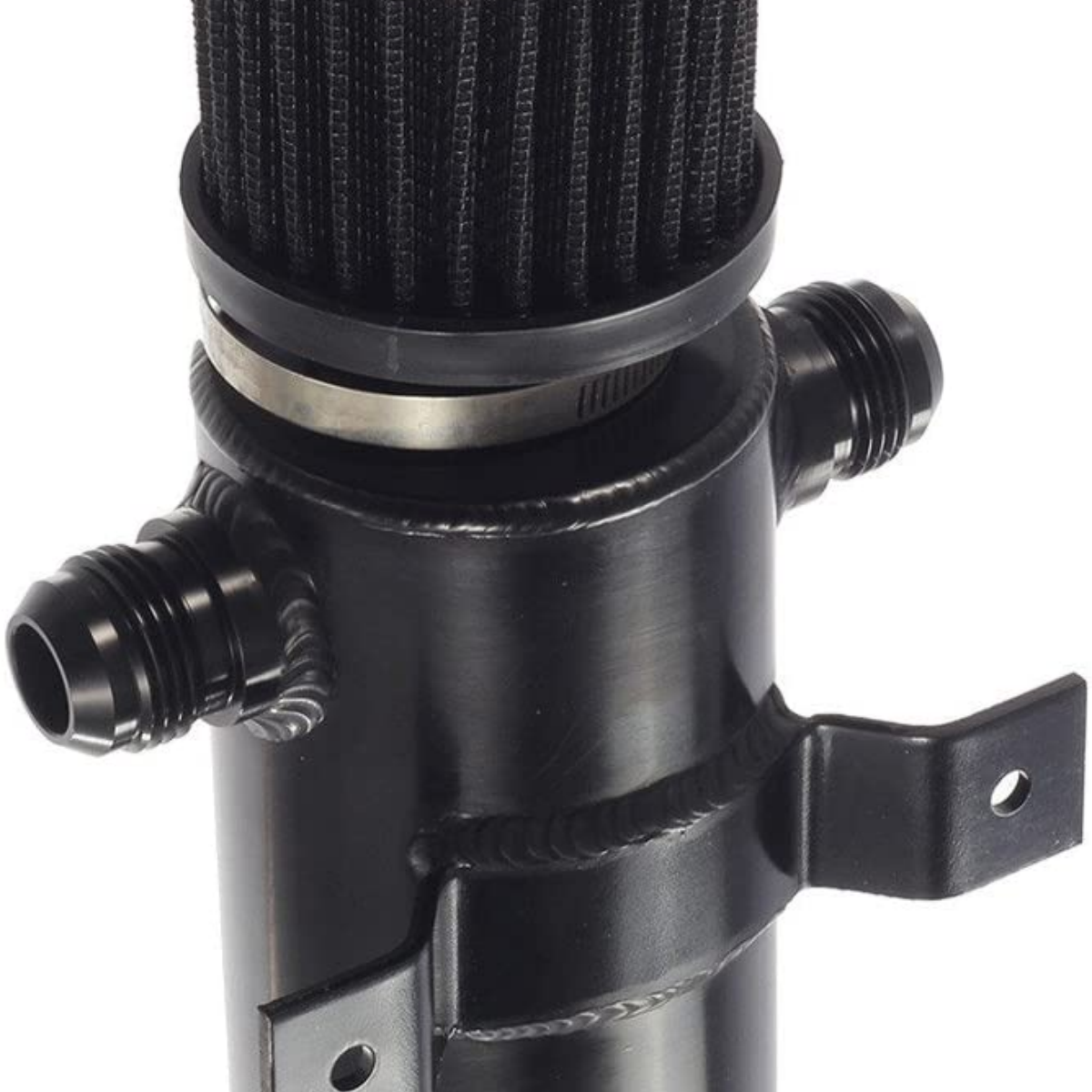 750ML Aluminum Baffled Oil Catch Can Breather Can With Drain Valve W/Filter 2 Ports 10AN Oil Coolant Fuel Overflow Tank oil catch can