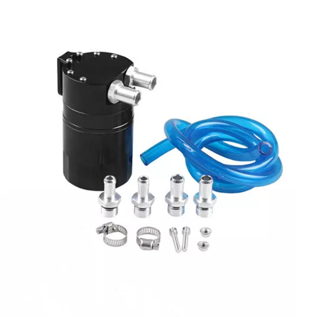 Aluminum Universal Oil Catch Can Kit Reservoir Polish Baffled Oil CatchTank oil catch can