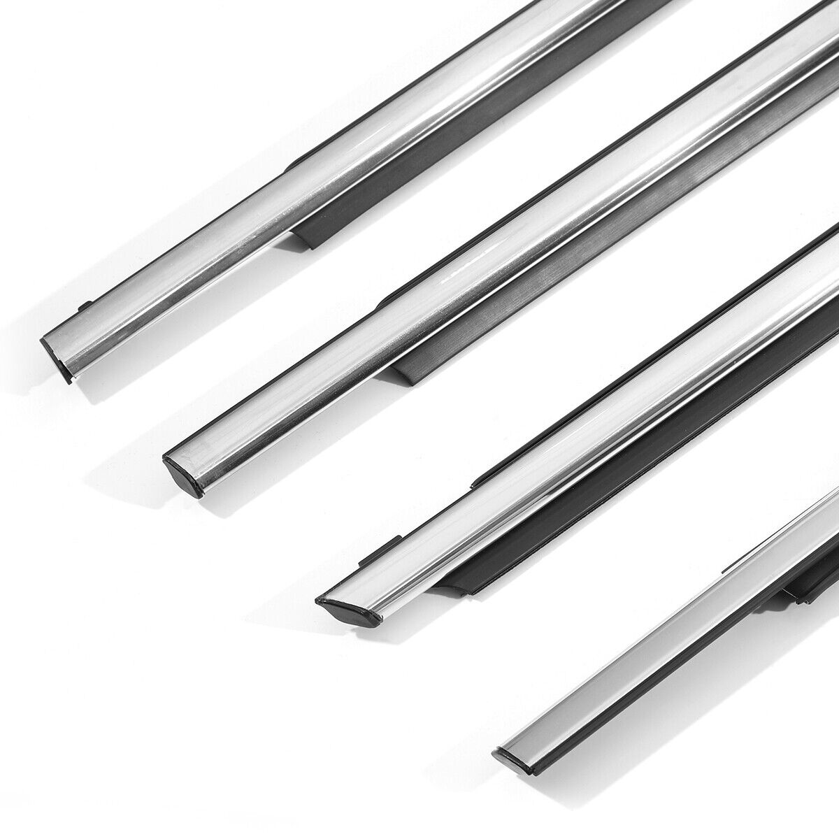 4Pcs Car Window Weatherstrip Chrome For Toyota Camry 2012-2014 Car Weatherstrip Window Moulding Trim 75710-06130 75720-06130 75730-06110 75740-06110 weatherstrip