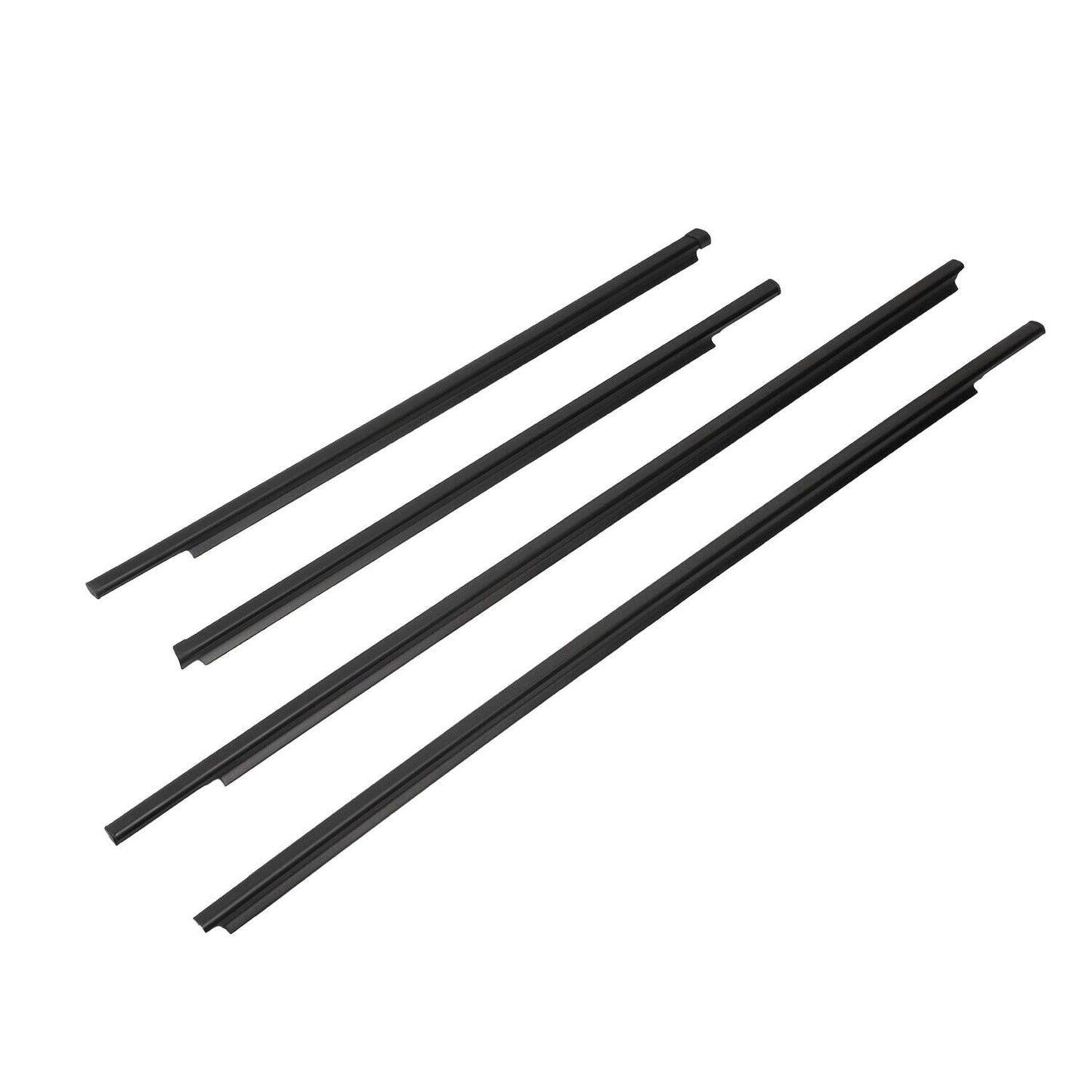 4Pcs Car Window Weatherstrip Black For Toyota Yaris Sedan 2007-2016 Car Weatherstrip Window Moulding Trim 68160-52150 68210-52150 68230-52130 68180-52130 weatherstrip