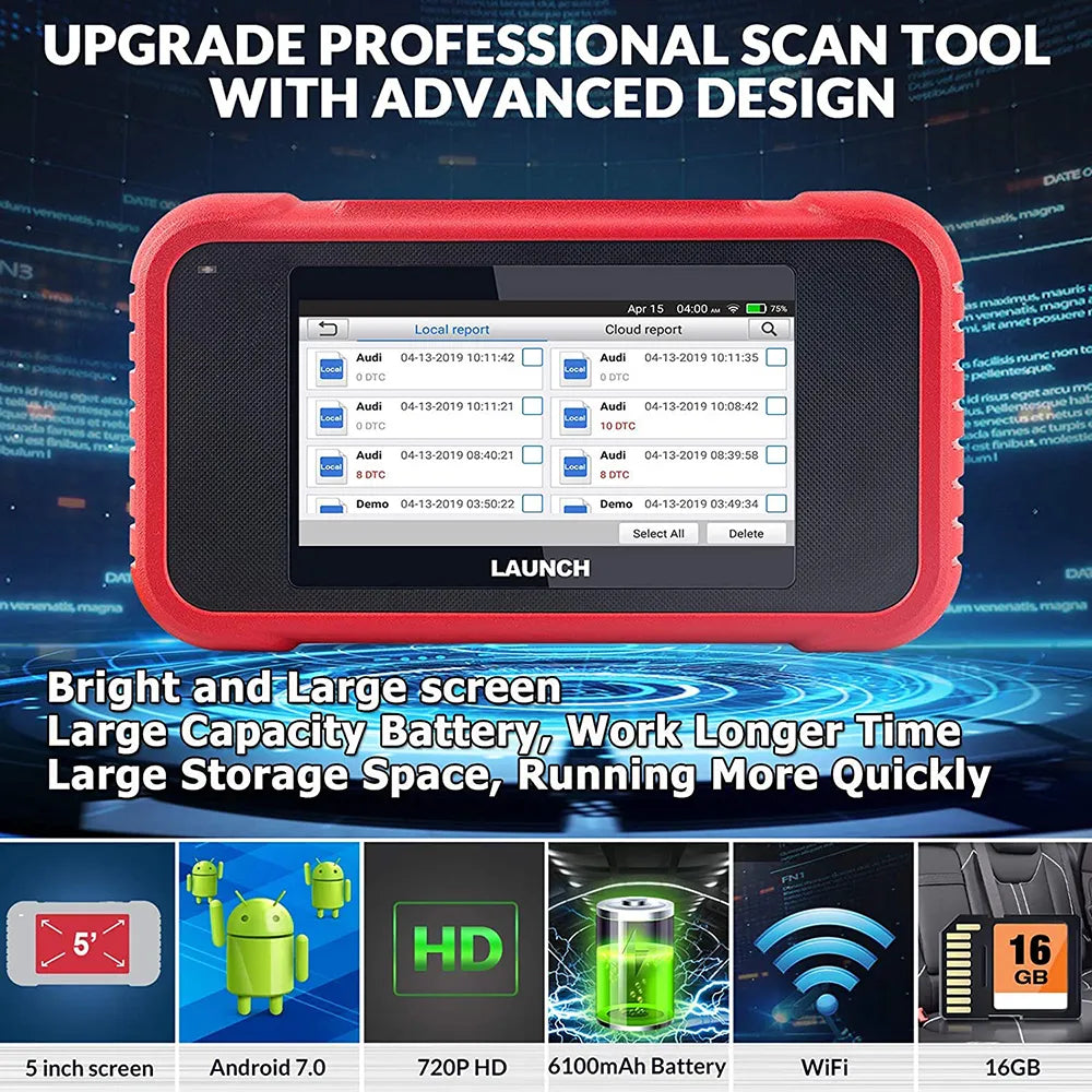 LAUNCH CRP129E OBD2 Scanner Professional Auto Engine ABS Airbag AT Diagnostic Tools with EPB Oil SAS ETS TMPS Reset Free Update EGRKit Shop