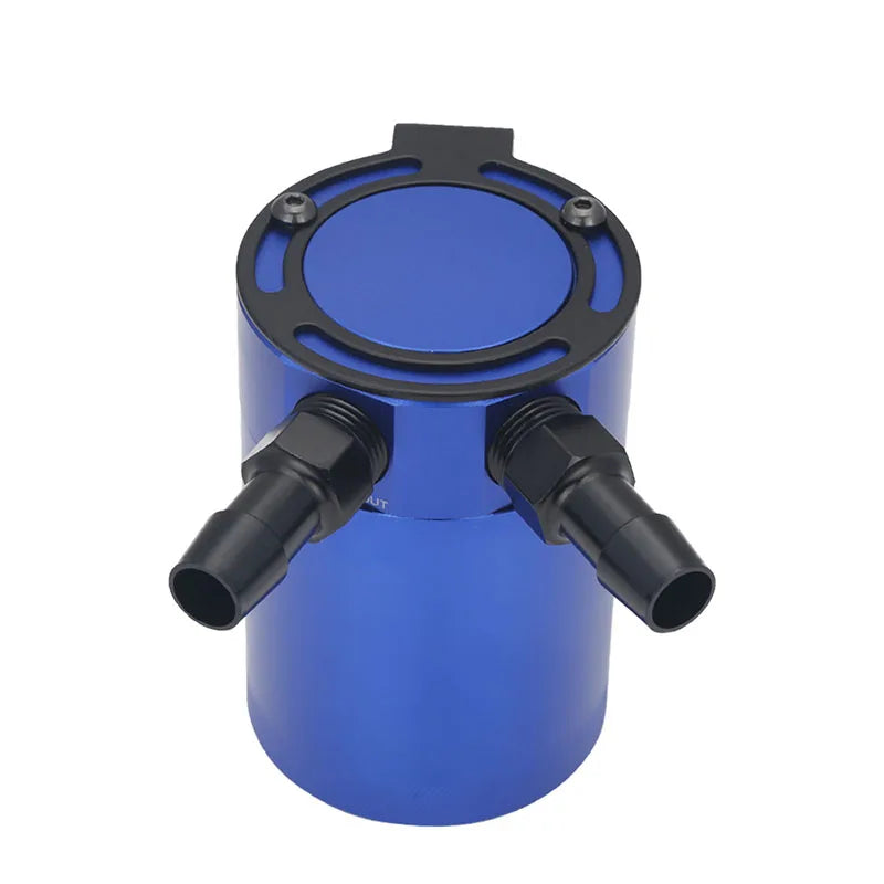 Universal Oil Catch Can Compact Baffled 2-Port Aluminum Reservoir Tank Fuel Tank Parts Two hole breathable Kettle EGRKIT Shop