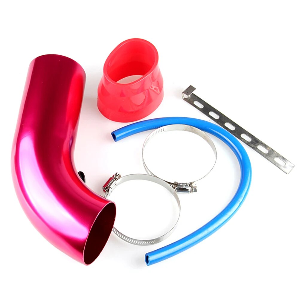 Universal 3inch Aluminum Air Intake Pipe for Cold Air Inlet 76mm Duct Tube Kit with 63mm to 76mm Rubber Hose Connect Filter EGRKit Shop