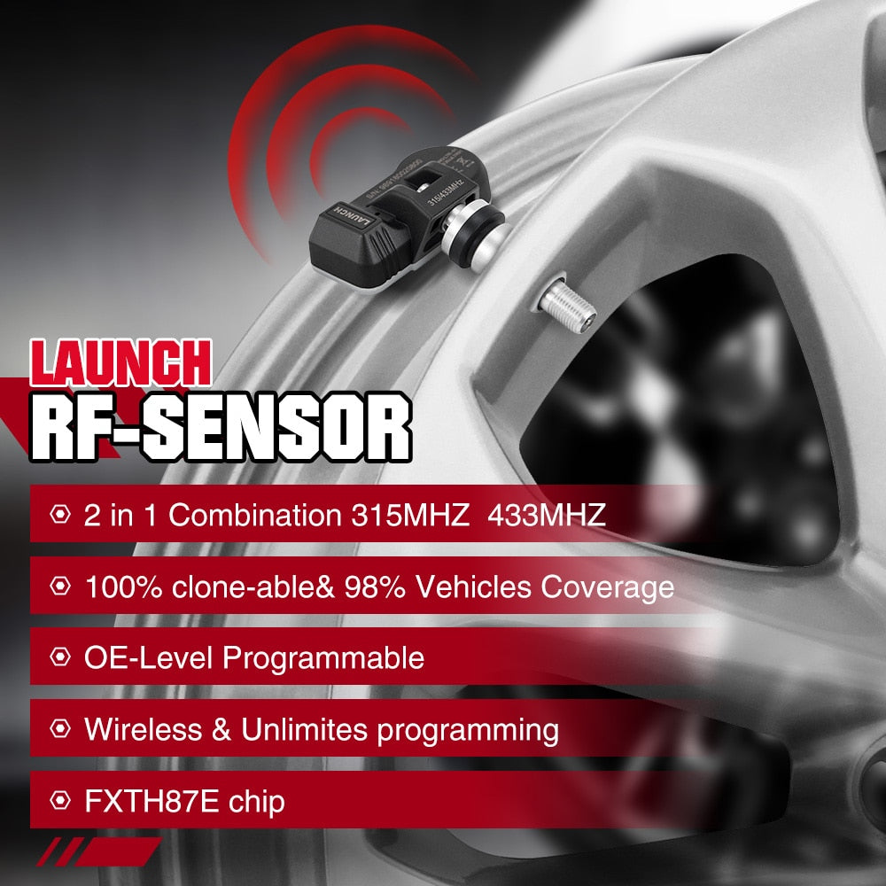 LAUNCH X431 Sensor 2 in 1 RF-Sensor 315MHz/433MHz TPMS Tire Repair Tools Scanner TSGUN Tire Pressure Sensors Tester Programming EGRKIT Shop