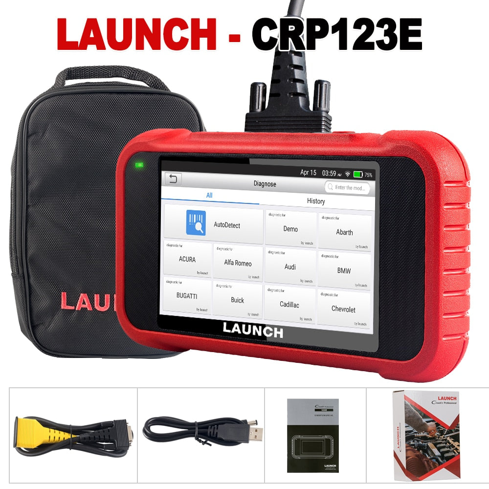 LAUNCH X431 CRP123E Car OBD2 Diagnostic Tools Automotive OBD Scanner ABS SRS Airbag Engine AT SAS OIL Brake Reset Free Update EGRKIT Shop