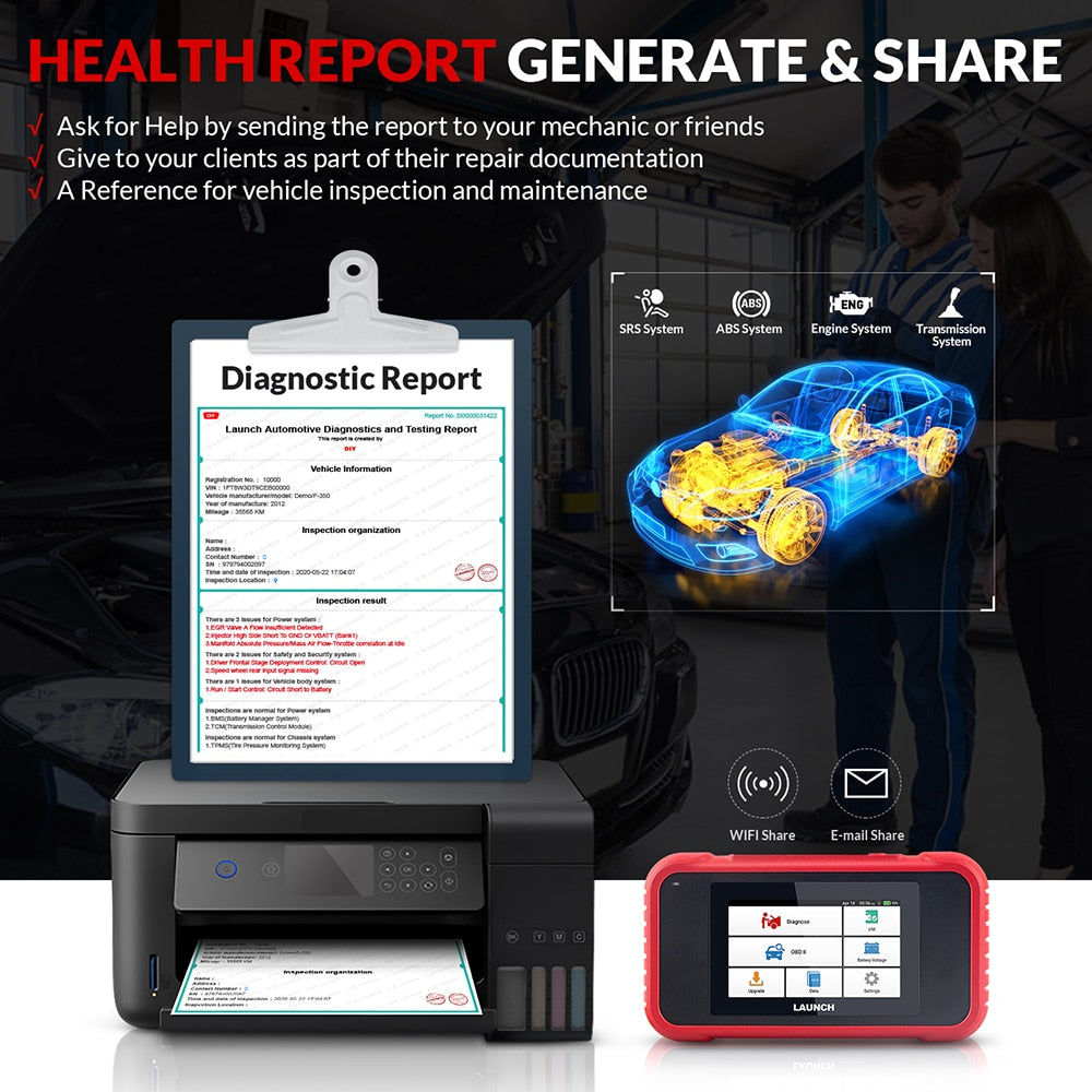 LAUNCH X431 CRP123E Car OBD2 Diagnostic Tools Automotive OBD Scanner ABS SRS Airbag Engine AT SAS OIL Brake Reset Free Update EGRKIT Shop