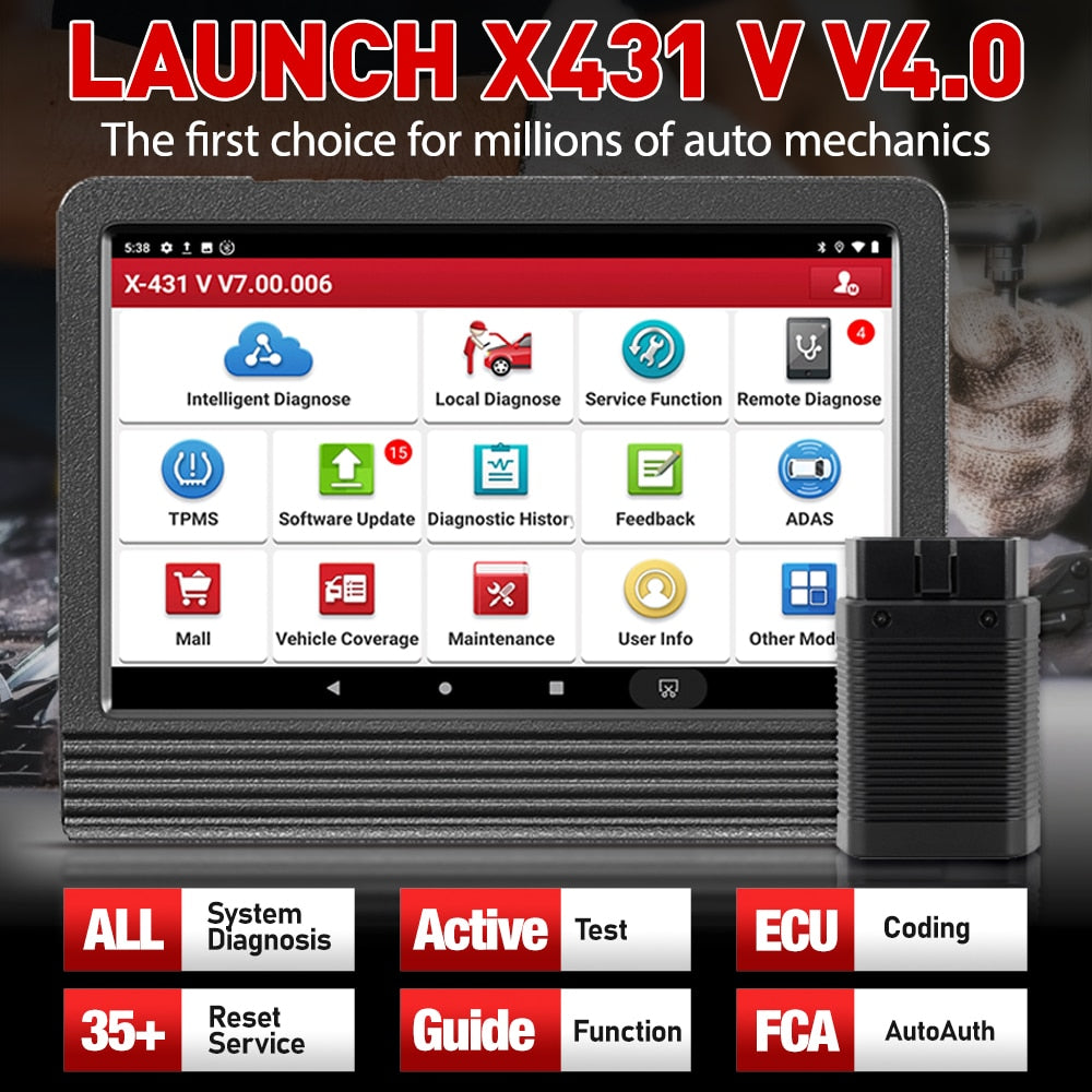 LAUNCH X431 V V4.0 Pro Car Diagnostic Tools Auto OBD2 Scanner Full System ECU Coding Active Test Guide Function Free Shipping EGRKIT Shop