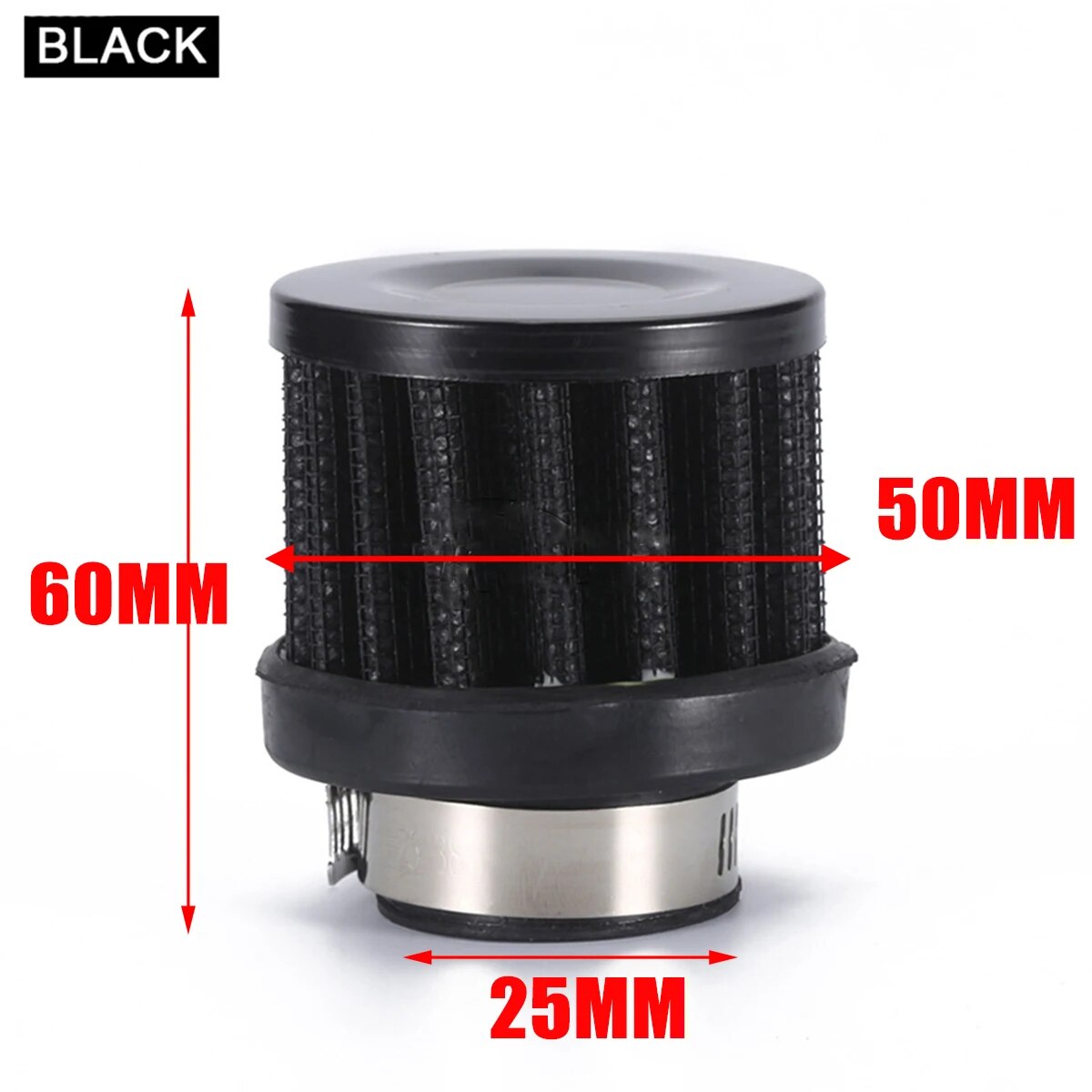 25mm Universal Mini Car Air Filter Motorcycle Cold Air Intake High Flow Crankcase Vent Cover Mini Filter Mushroom Head Auto Part EGRKit Shop