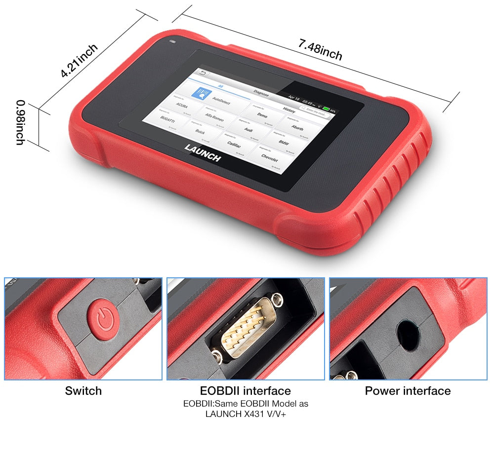 LAUNCH X431 CRP123E Car OBD2 Diagnostic Tools Automotive OBD Scanner ABS SRS Airbag Engine AT SAS OIL Brake Reset Free Update EGRKIT Shop