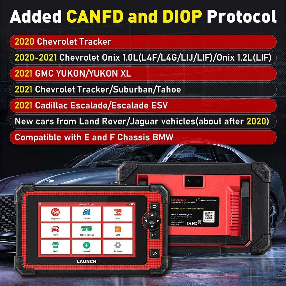LAUNCH X431 CRP919E CRP909E Car Diagnostic Tools Full System ECU Coding Active Test CAN FD DIOP 31+ Reset Auto OBD2 OBD Scanner EGRKIT Shop