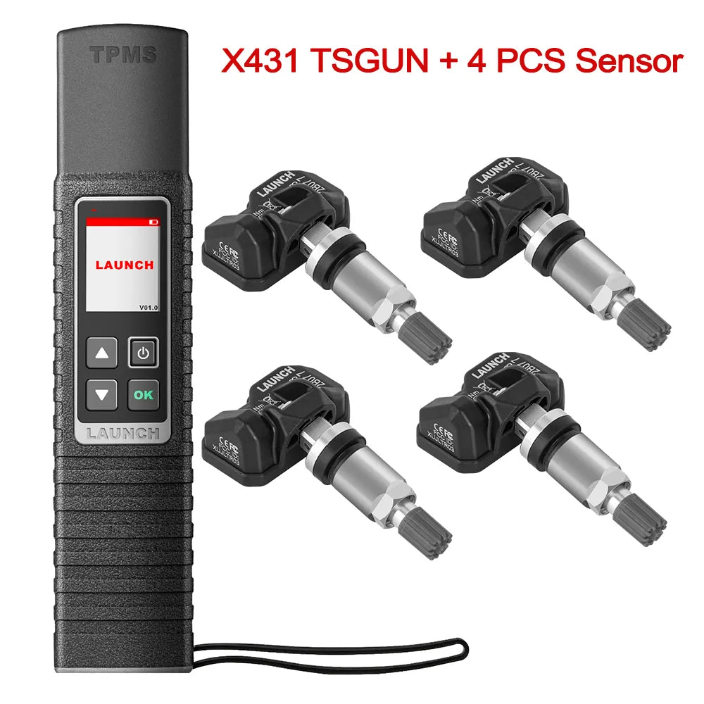 LAUNCH X431 TSGUN TPMS Car Tire Pressure Diagnostic Tool Relearn Active Program 315/433Mhz Sensor EGRKit Shop