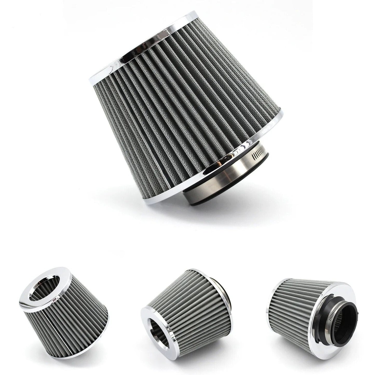 Car Accessories 3 Inch High Flow Cold Air Intake Filter Induction Kit Sport Power Mesh Cone 76MM Car Air Filters Universal EGRKit Shop