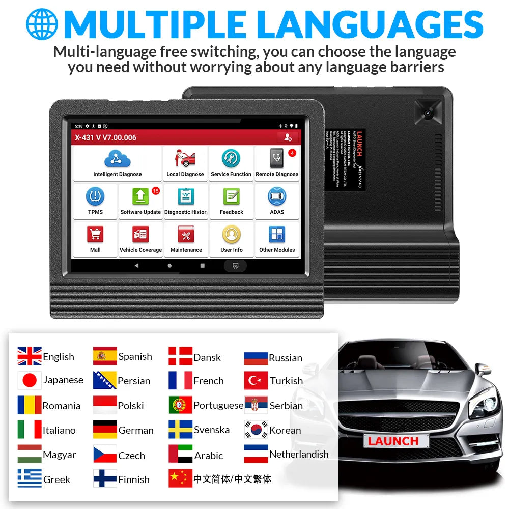 LAUNCH X431 V 4.0 Car Diagnostic Tools Professional Automotive OBD OBD2 Full System Scanner ECU Coding Active Test EGRKit Shop