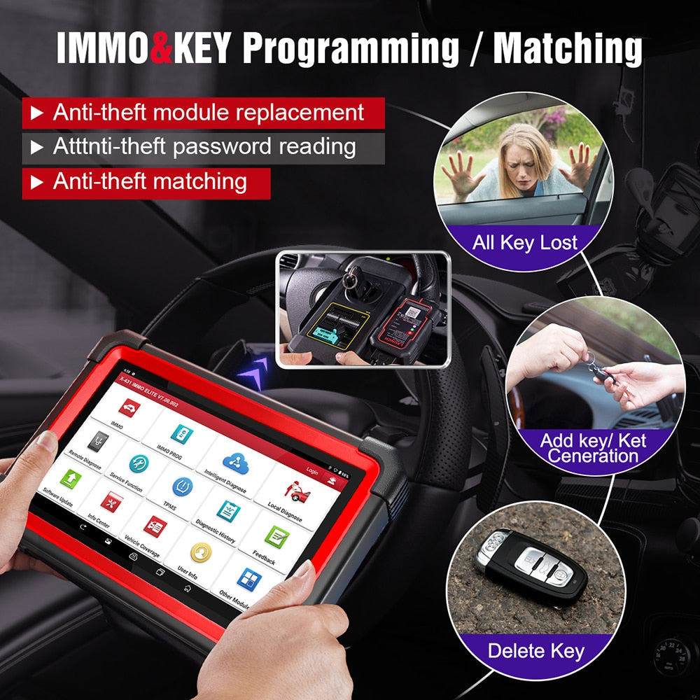 2023 LAUNCH X431 IMMO Elite Plus X-PROG 3 Key Programmer Car OBD2 Diagnostic Tools Anti-Theft Programming 39 Reset Auto Scanner EGRKit Shop