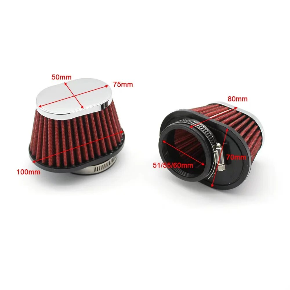 Automotive intake modification 51/55/60MM air filter Motorcycle exhaust gas filtration Mushroom head EGRKit Shop