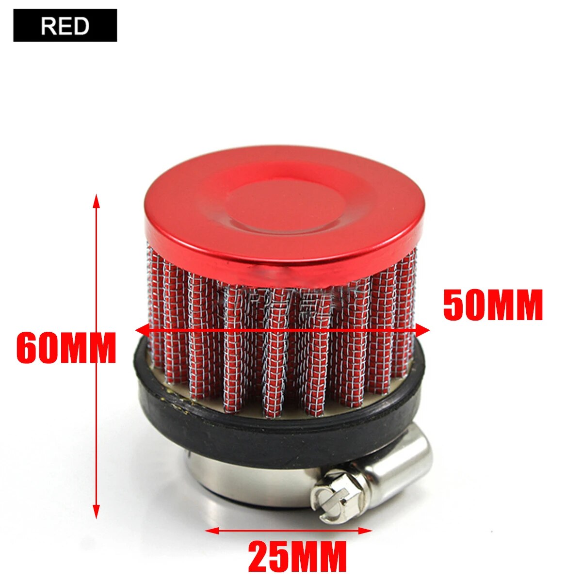 25mm Universal Mini Car Air Filter Motorcycle Cold Air Intake High Flow Crankcase Vent Cover Mini Filter Mushroom Head Auto Part EGRKit Shop