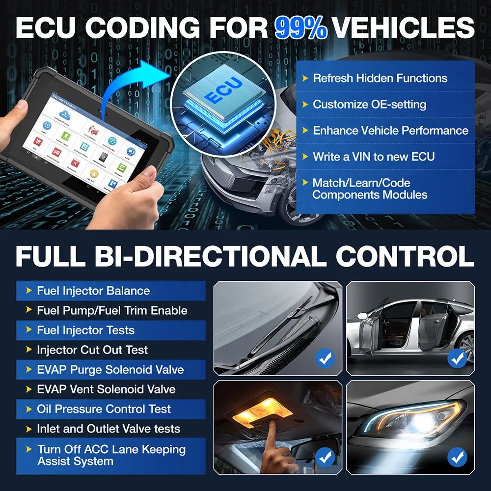 2023 New - LAUNCH X431 PAD V Car Diagnostic Tools J2534 CAN FD Online ECU Programming Coding Auto OBD OBD2 Scanner EGRKit Shop