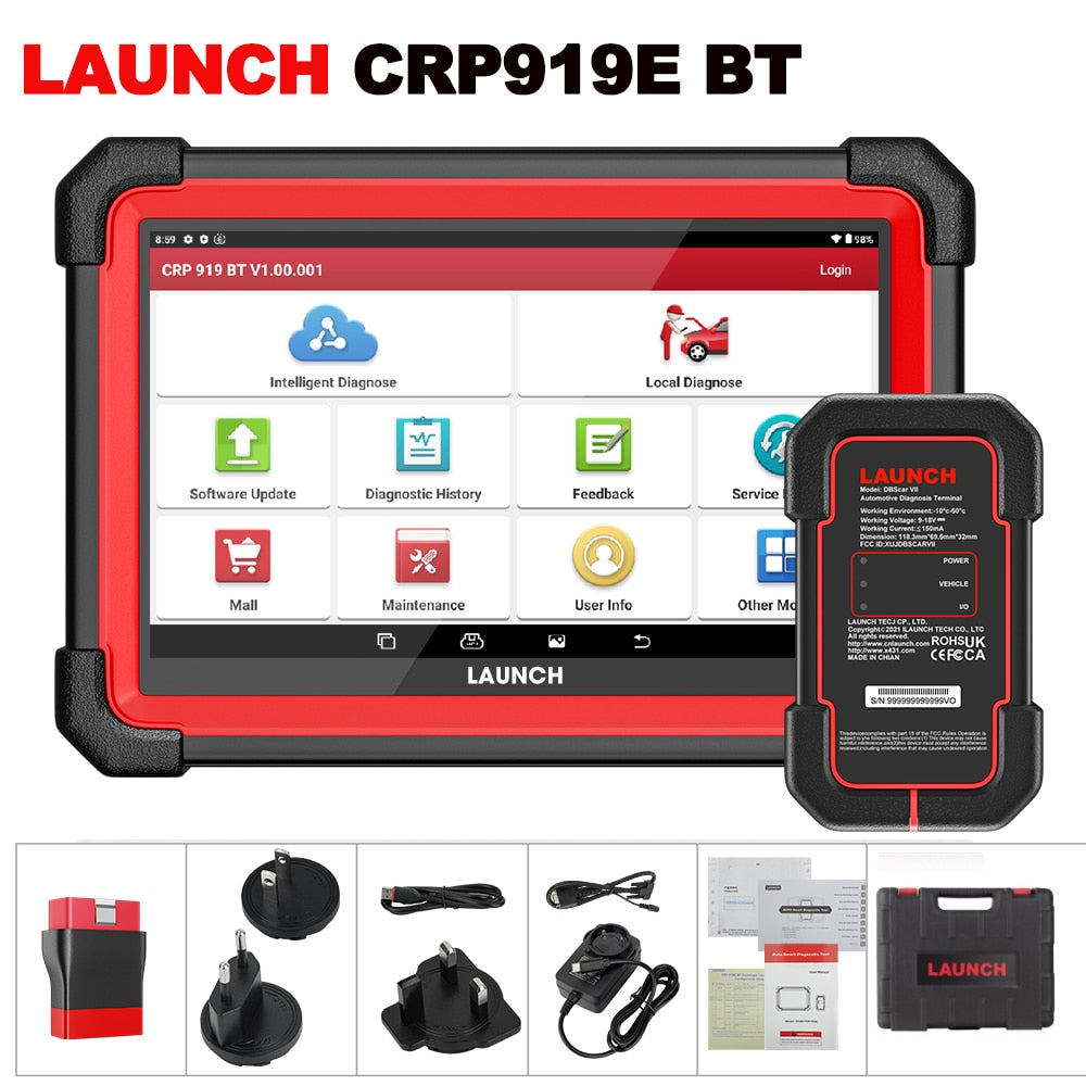 LAUNCH X431 CRP919E Car Diagnostic Tools Automotive OBD OBD2 Scanner Active Test ECU Coding CANFD DOIP 31+ Reset Free Shipping EGRKIT Shop