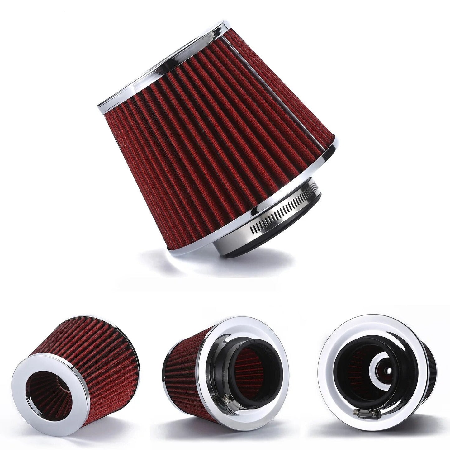Car Accessories 3 Inch High Flow Cold Air Intake Filter Induction Kit Sport Power Mesh Cone 76MM Car Air Filters Universal EGRKit Shop
