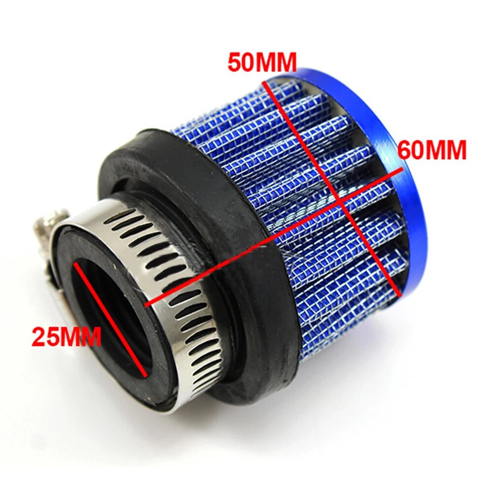 25mm Universal Mini Car Air Filter Motorcycle Cold Air Intake High Flow Crankcase Vent Cover Mini Filter Mushroom Head Auto Part EGRKit Shop