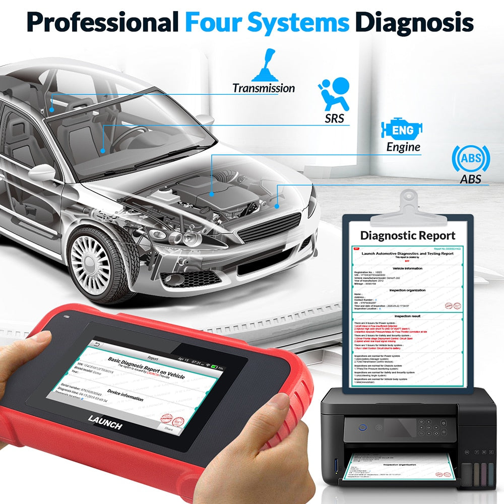 LAUNCH X431 CRP123E Car OBD2 Diagnostic Tools Obd2 Scanner Engine ABS Airbag SRS AT Oil ETC SAS Code Reader Free Update Online EGRKIT Shop