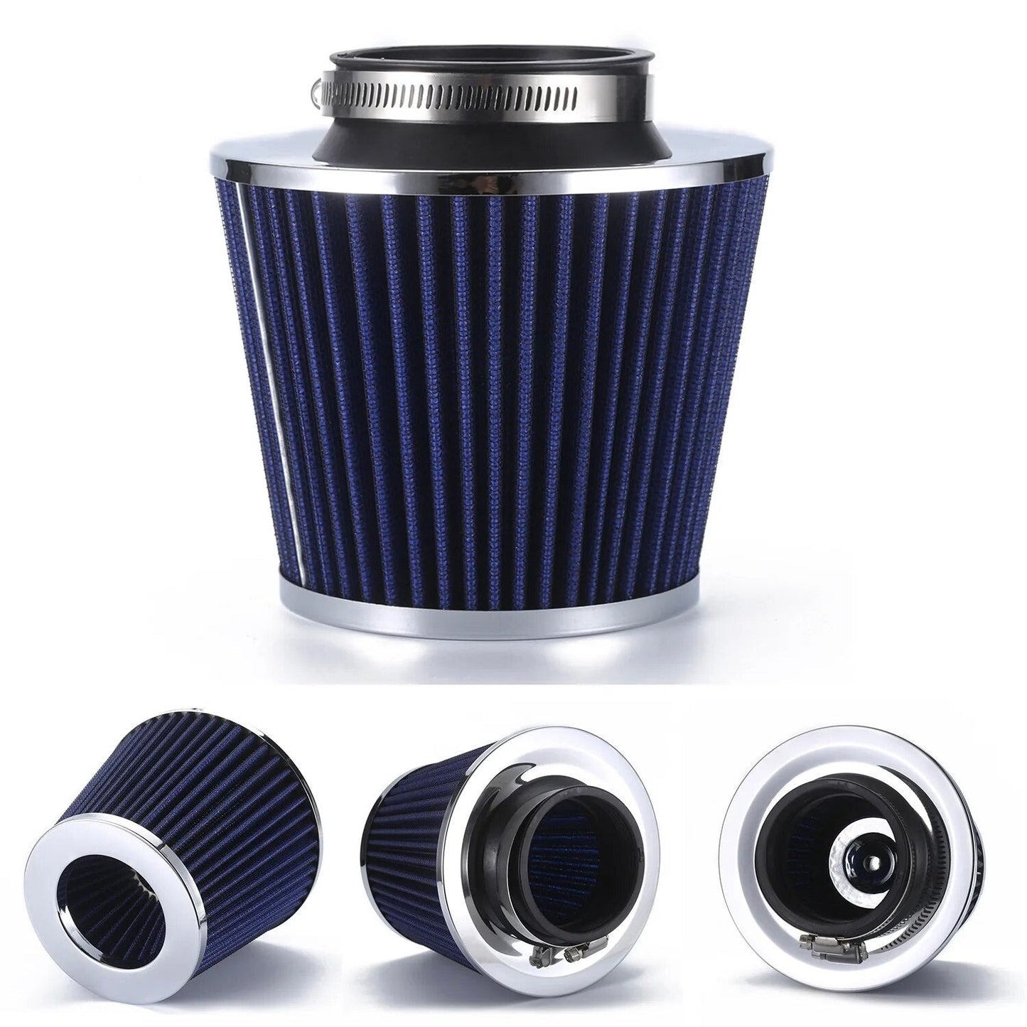 Car Accessories 3 Inch High Flow Cold Air Intake Filter Induction Kit Sport Power Mesh Cone 76MM Car Air Filters Universal EGRKit Shop