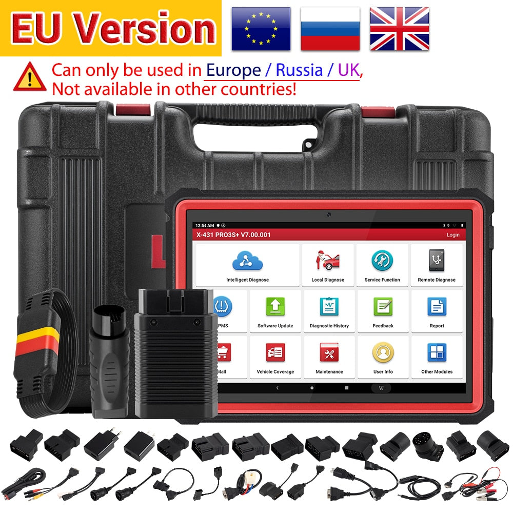 LAUNCH X431 PRO3S+ 10.1' Car Diagnostic Tools Auto OBD OBD2 Scanner All System Coding Active Test Guide Function Free Shipping EGRKIT Shop