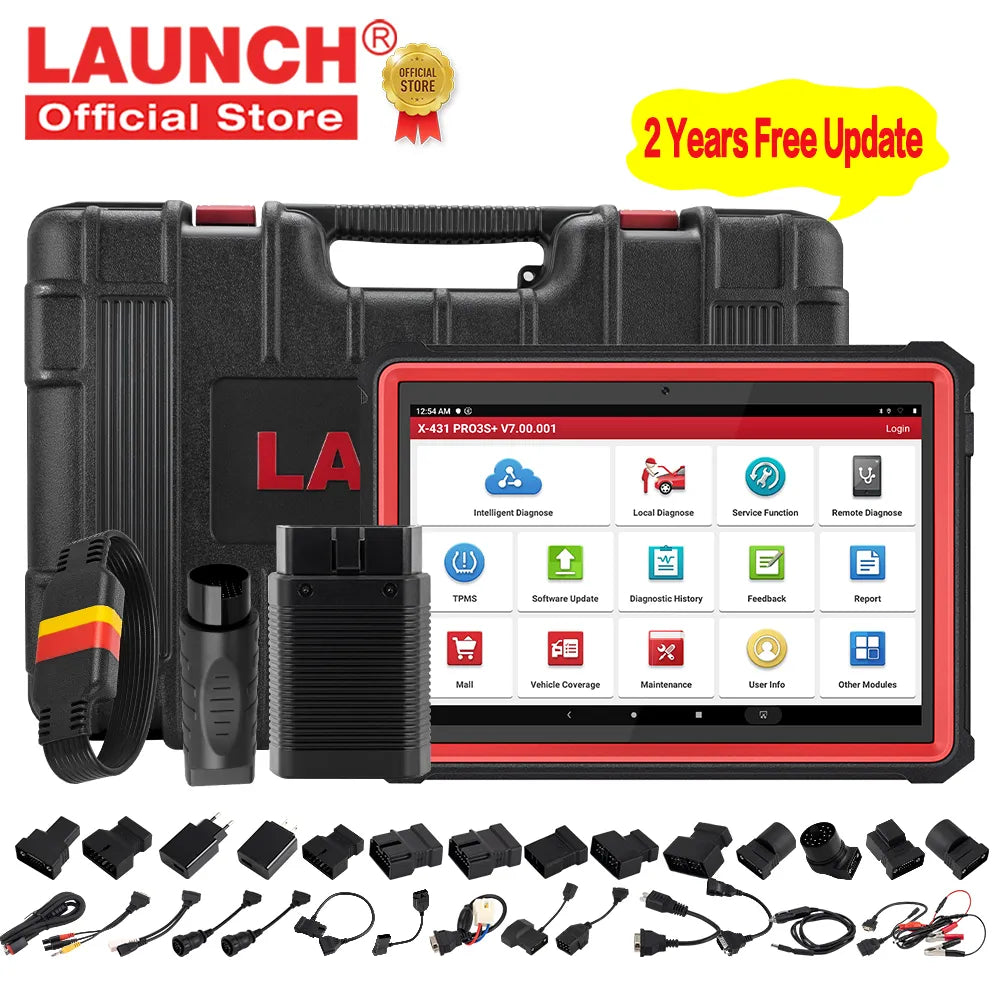 LAUNCH X431 PRO3S+ CAN FD Diagnostic Tools Car Full OBD OBD2 Scanner Auto Code Reader Active Test ECU Coding EGRKit Shop