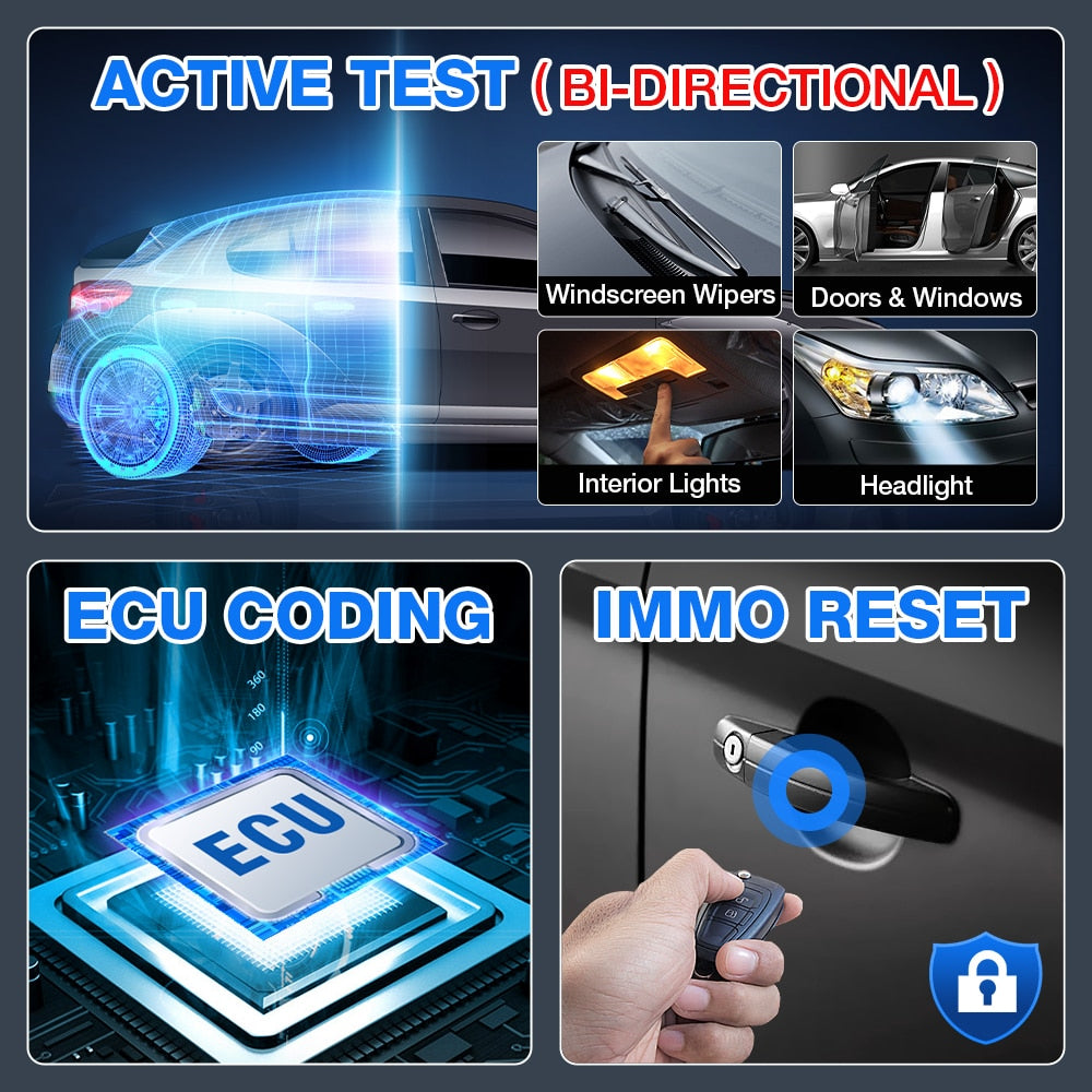 2023 Elite X431 V V4.0 Car Full System Diagnostic Tools Auto OBD OBD2 Scanner ECU Coding 37+ Reset Active Test Free Shipping EGRKIT Shop