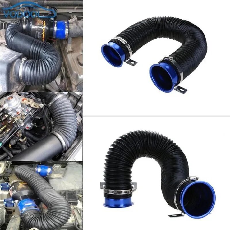 3" 76mm Air Intake Hose Flexible Pipe Filter Cold Feed Duct Induction Kit EGRKit Shop