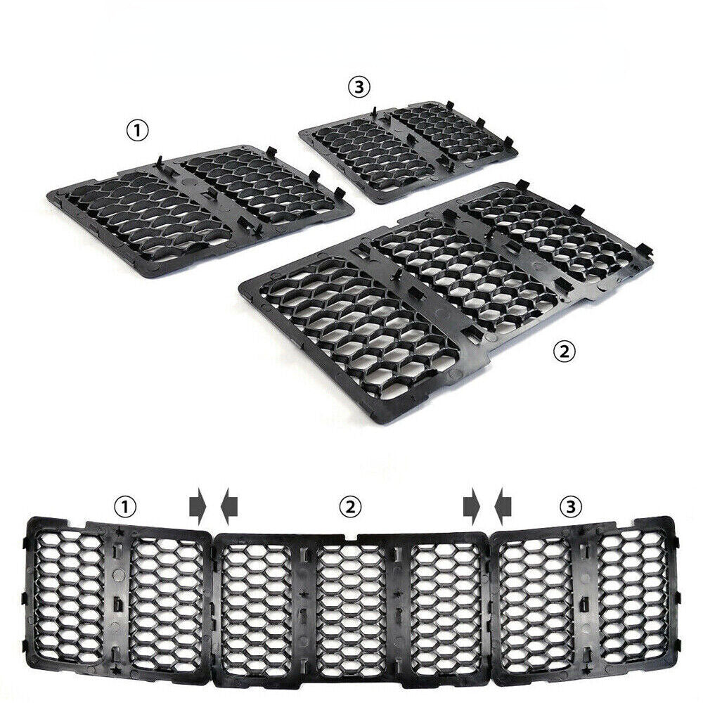 Black Mesh Grille Insert Kit Front Grill Cover For Jeep Grand Cherokee 2014-2016 EGRKIT Shop