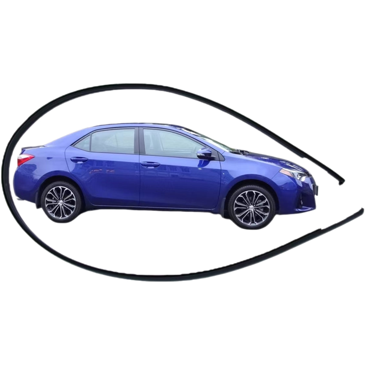 2PCS Car Roof Trim Molding Seal Strip Rubber For Toyota Corolla 2014-2018 Car Roof Trim Molding weatherstrip