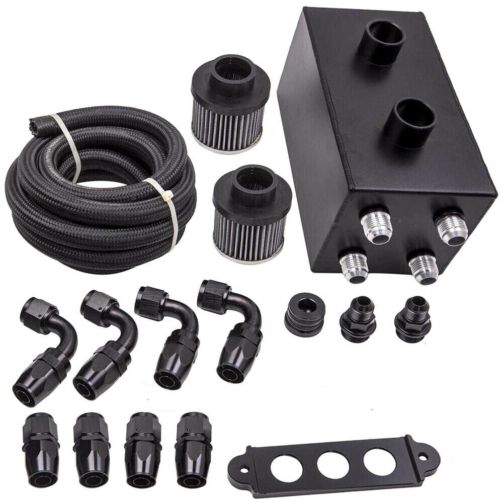 thumbnail image 2 of TT RACING 6-Port Oil Catch Can Kit – For Honda Civic / Acura Integra – 10AN Pro Series 2 of 2