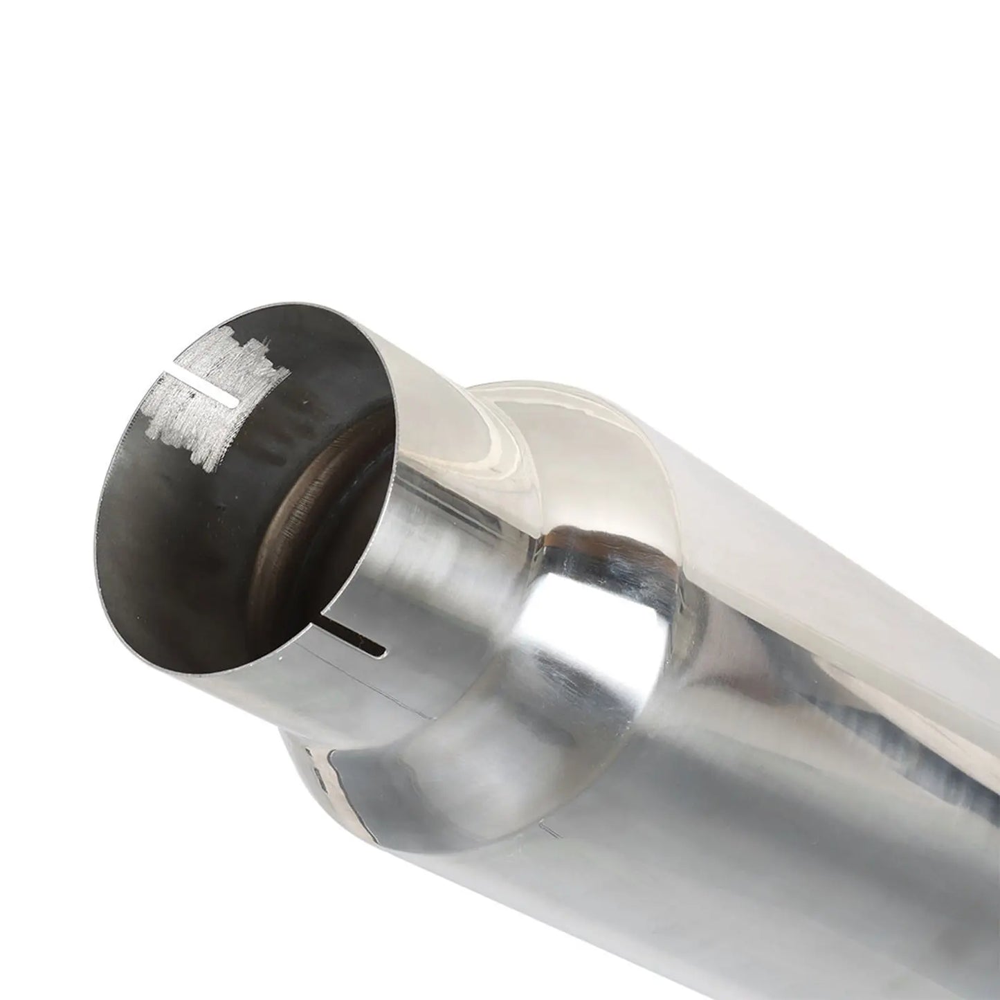 5" Inlet 7" Tip 36" Long Mirror polished Diesel Smoker Miter Cut Exhaust Stack Egr Kit