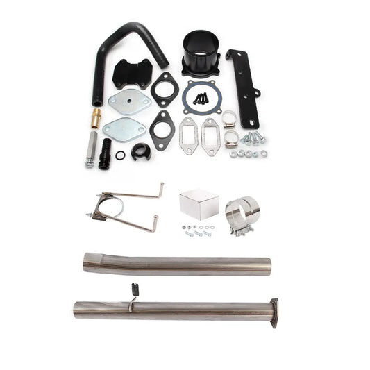EGR Delete Cooler & Throttle Valve Muffler Pipe  Kit 6.7L Cummins Diesel For 2013 - 18 Dodge Ram 2500 3500 4500 5500 Egr Kit