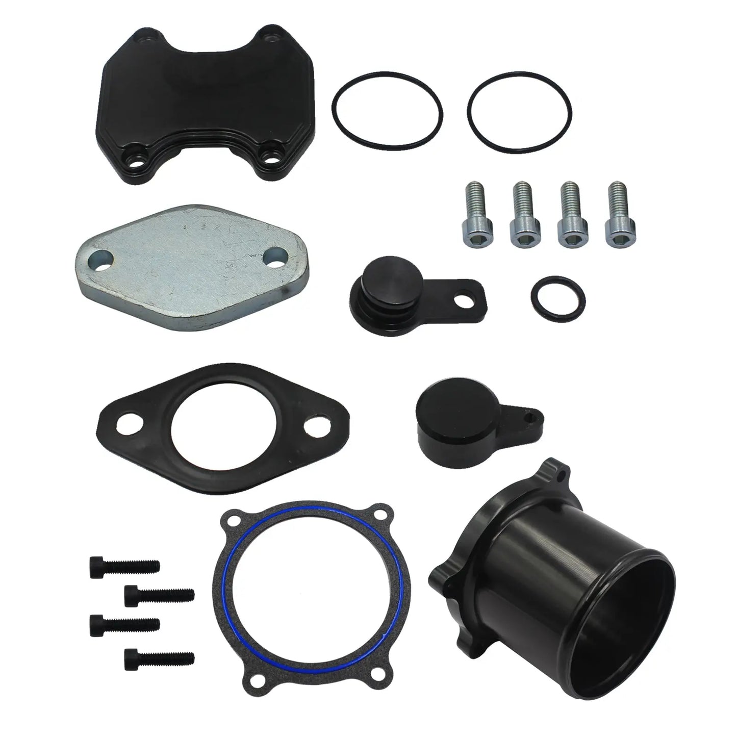 EGR Delete Kit & Black Throttle Valve Delete Kit  For 2013 2014 2015 2016 2017  Ram 3500 CAB & CHASSIS 6.7L Cummins Egr Kit