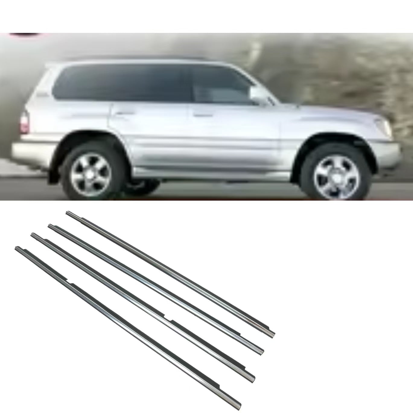 4Pcs Car Window Weatherstrip For Toyota Land cruiser LC100 Lexus LX470 1998-2007 Car Weatherstrip Window Moulding Trim EGRKIT Shop