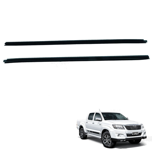 4Pcs Car Window Weatherstrip Black For Toyota Hilux Vigo 2 Door 04-15 Car Weatherstrip Window Moulding Trim 68162-0K020 68161-0K020 weatherstrip